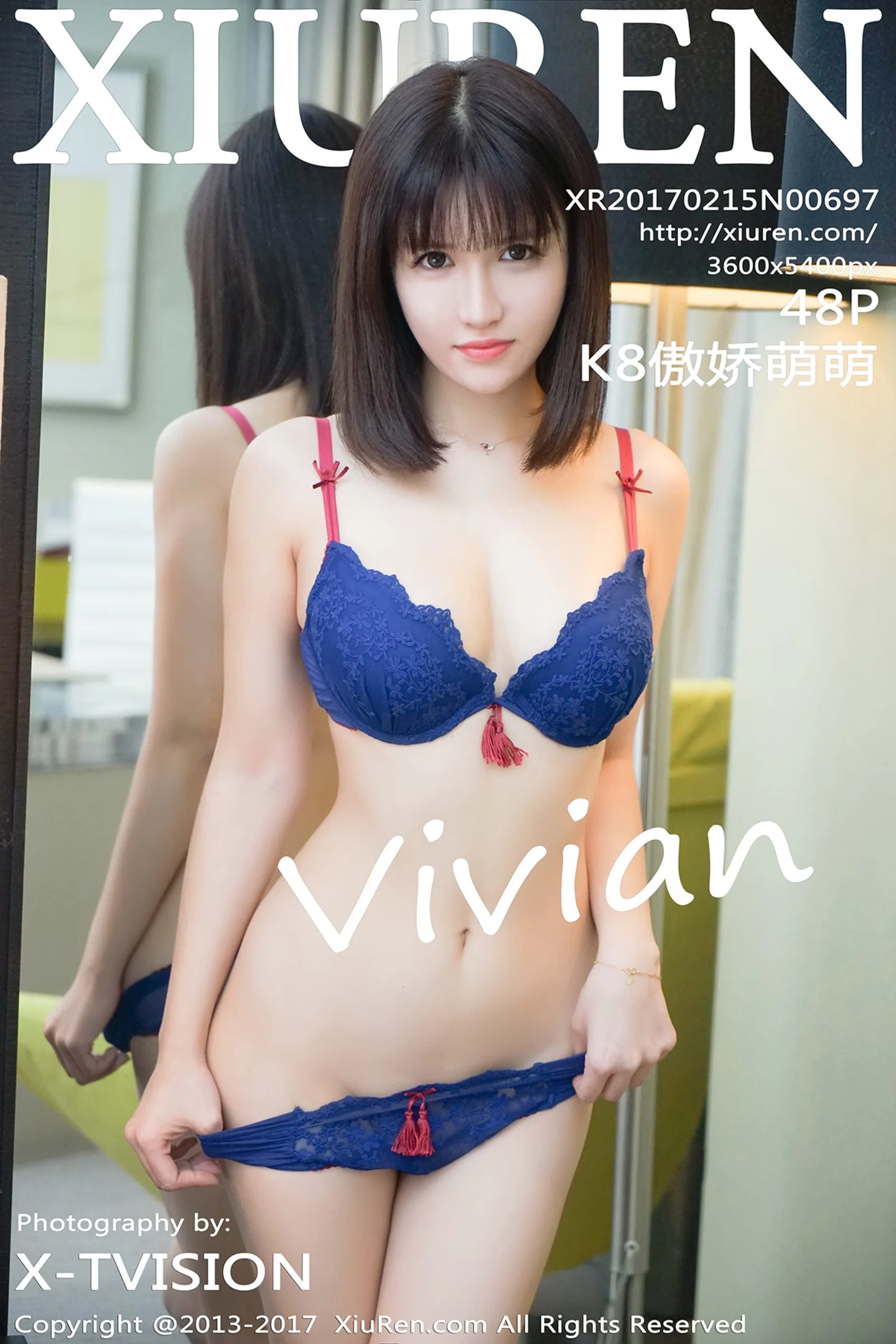 [XiuRen秀人网]No.697_女神K8傲娇萌萌Vivian黑色薄纱秀完美身材傲人美胸写真48P-秀人网 - XiuRen.Space